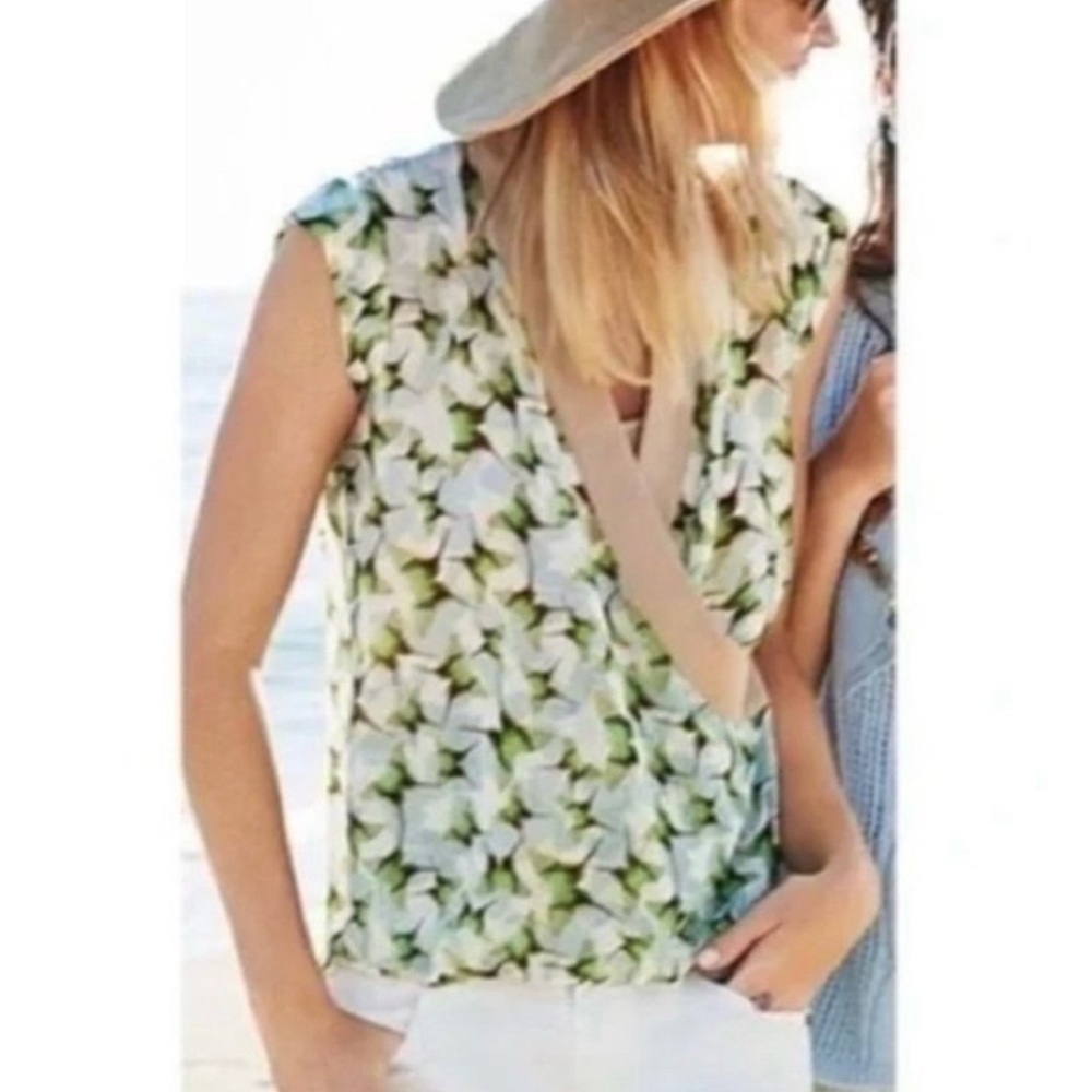 CAbi Faux Wrap Butterfly Blouse